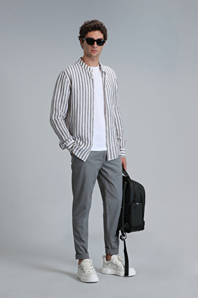 Lufian Pantaloni chino pentru bărbați Tom Smart, slim fit, verde