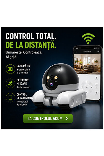 OEM Cameră Supraveghere Smart WiFi Full HD 1080P, Baby Monitor, Rotire 360°, ...
