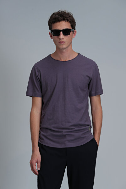 Lufian Junya Erkek Basic Tişört Mürdüm
