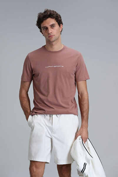 Lufian Tricou Tony Modern Graphic Cinnamon