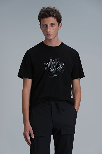 Lufian Tricou grafic modern Adrián negru