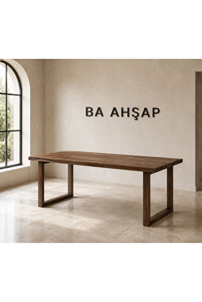 HFAY Ahşap Kütük Yemek Masası 180x80