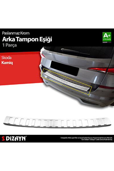 S Dizayn S-Dizayn Skoda Kamiq Krom Arka Tampon Eşiği 2019 Üzeri 7211020