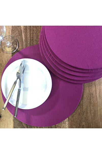 desenizmir American Service, Fuchsia Color Charger (6 Pieces)