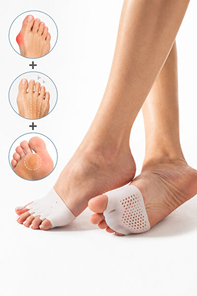 Myortica Baş Parmak Destekleyici & 5 Parmak Ayırıcı – Metatarsal Pedli Halluk...