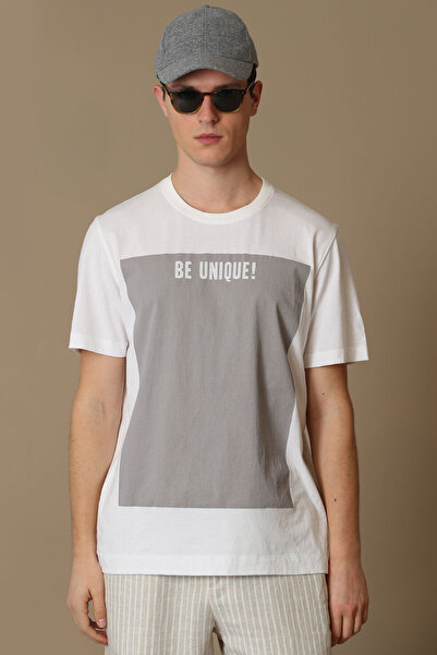 Lufian Rıchard Modern Graphic T-Shirt White
