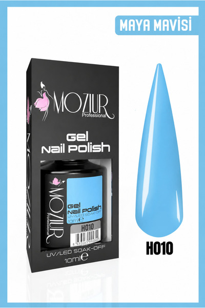 MOZIUR Kalıcı Oje Uv Led H010 (MAVİ SERİSİ) 10ml