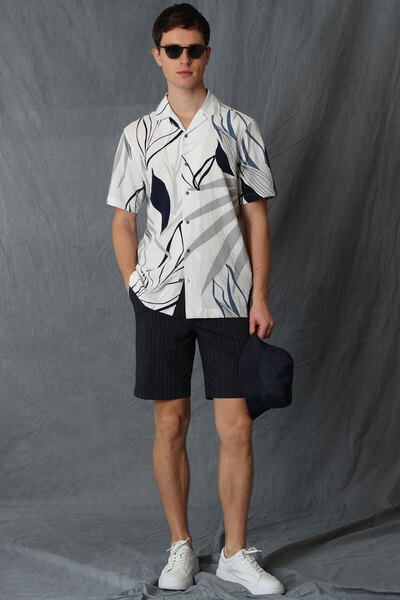 Lufian Fral Sports Men's Chino Shorts Slim Fit Navy Blue