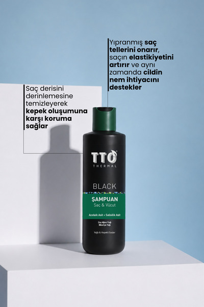 TTO Şampuan Dökülme Karşıtı 250 ml Thermal Black Tüm Saçlar