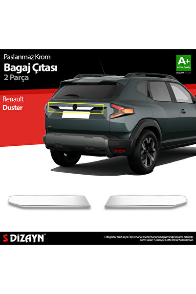 S Dizayn S-Dizayn Renault Duster Krom Bagaj Çıtası 2 Prç. 2024 Üzeri A+ Kalit...