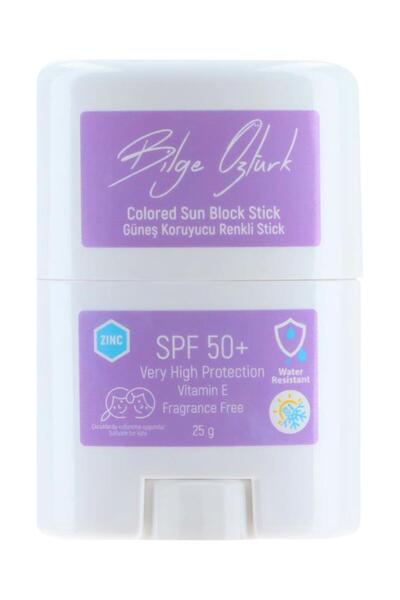 Bilge Öztürk Güneş Koruyucu Renkli Stick 50+ Spf Mor