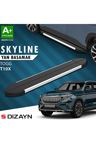 S Dizayn TOGG T10X Skyline Aluminyum Yan Basamak 203 Cm 2023 Üzeri A+ Kalite ...
