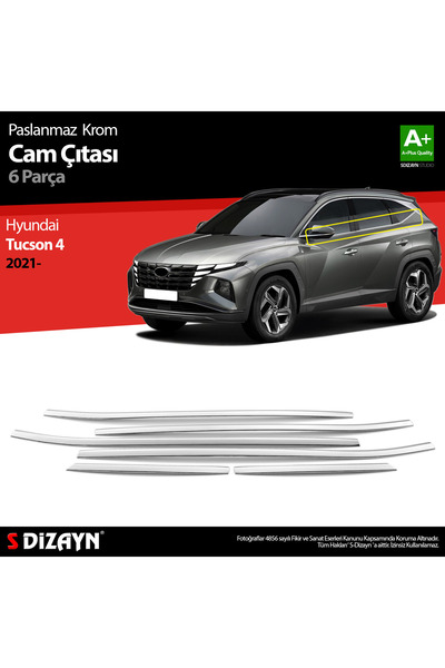 S Dizayn S-Dizayn Hyundai Tucson 4 Krom Cam Çıtası 6 Prç. 2021 Üzeri 6229060