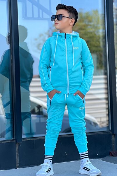 Pina Kids Boy's Scuba Unlimited Double Stripe Hooded Raglan Sleeve Diving Fab...