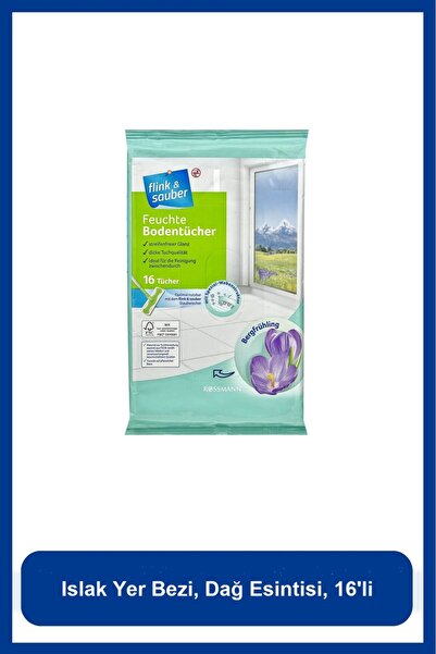 Flink Sauber Scutece pentru podea, Mountain Breeze, pachet de 16