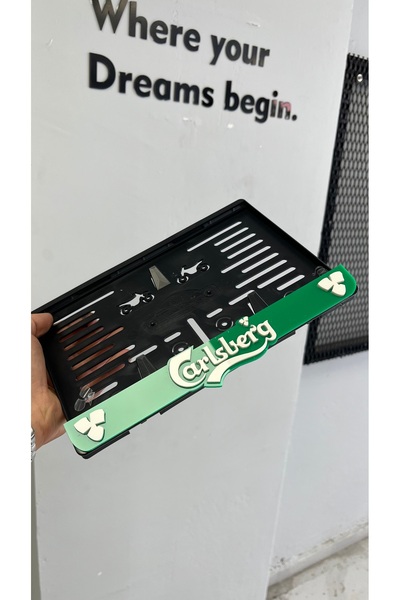 Barcode Works BARCODE Motorsiklet Plakalık Carslberg Yeşil 3D
