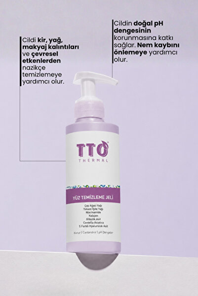 TTO Yüz Temizleme Jeli - Akne ve Kızarıklığa Eğilimli Ciltler İçin 200 ml