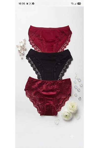 AZOSEV Cotton Lace Panties 3-Pack