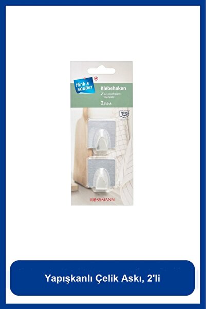 Flink Sauber Adhesive Steel Hanger, Pack of 2