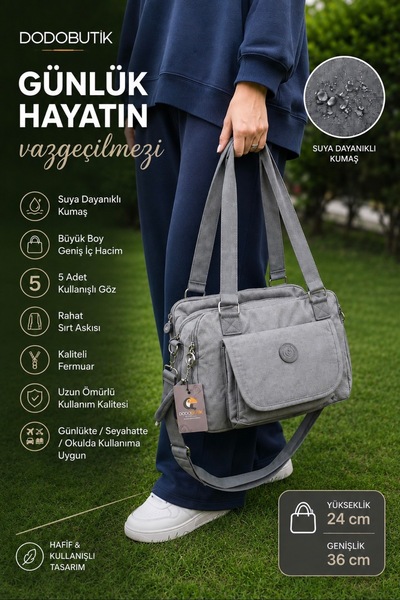 DodoButik Suya Dayanıklı Hacimli Çapraz Çanta