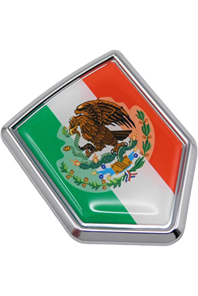 Choice Mexico Flag Mexico Flag Mexican Emblem Chrome Car 3D Decal Sticker Car...
