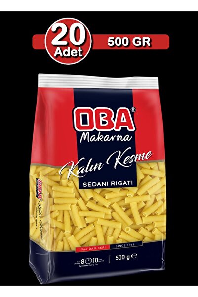 OBA Kalın Kesme Makarna 500 g x 20 Adet | Uzun Süreli Stok Paketi