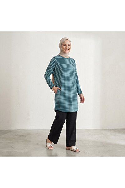 RESPİRO Comfortable Cut Striped Seasonal Tunic Plus Size Tunic Does Not Show ...