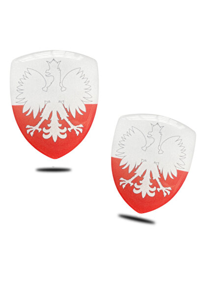 Choice 2 PC 3D Domed Silicone Stickers Decals Car Motorcycle National Poland ...