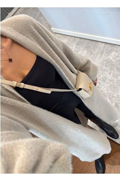 CADDELAMODA Women's Shawl Collar Bearded Long Soft Cardigan
