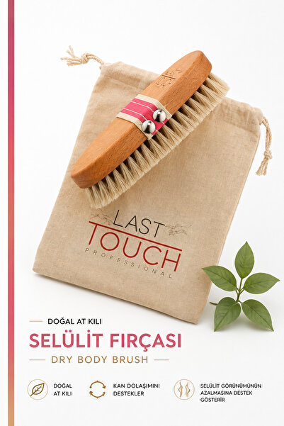 LAST TOUCH % 100 Doğal At Kılı Selülit Fırçası (saklama Kesesi Hediyeli )