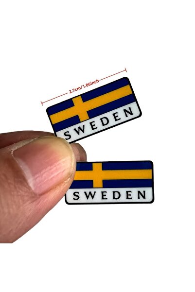 Choice 2 PC 2pcs Sweden Flag Style Car Stickers | Polyvinyl Automotive Badge ...