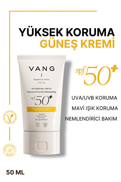 VANG Moisturizing Facial Sunscreen Spf 50+, High Uva/Uvb Protection, Blue Lig...