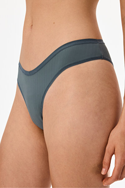 Penti Gri Essentials V Kesim Brazilian Külot