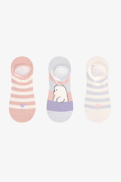 Penti Sweet Polar Bear Cotton 3 Pair Sneaker Socks