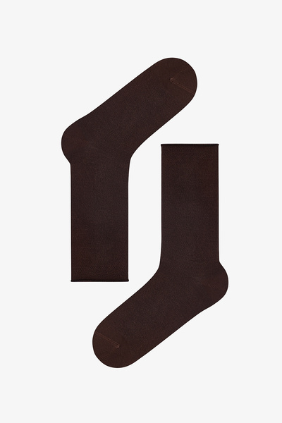 Penti Brown Comfortable Ankle Elastic Bamboo Socks