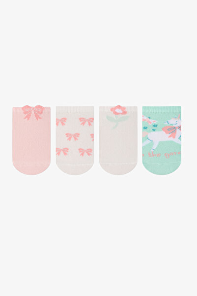 Penti Κοριτσίστικες κάλτσες Unicorn The Garden Cotton 4 Ζεύγη Μποτάκια Κάλτσες