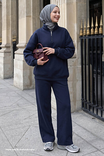 InStyle Σετ δύο τεμαχίων με φερμουάρ σε μπλε ναυτικό