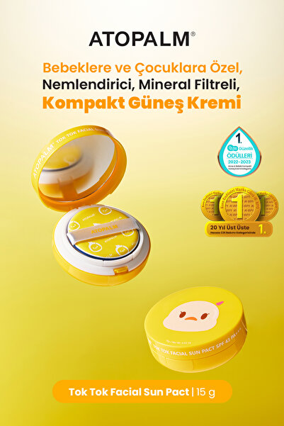 Atopalm Bebek ve Çocuklar için Kompakt Mineral Güneş Kremi Tok Tok Facial Sun...