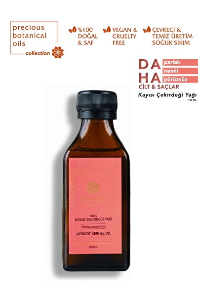 Densa Essential Kayısı Çekirdeği Yağı 100 ml - Katkısız - Soğuk Sıkım - %100 Saf ve Doğal