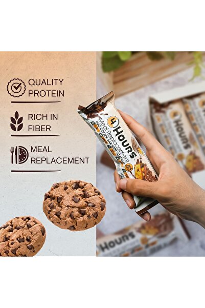 Laperva 4 Hours Meal Replacement Duo Cookie Bar With Vitamin, Box of 18 Bars, No Added Sugar High Fiber, 20 Gram Protein, Free of Trans Fats &