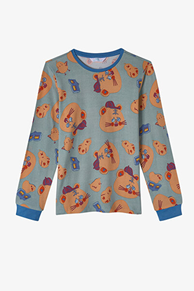 Penti Erkek Çocuk Yeşil More Page Uzun Kollu Pijama Takımı