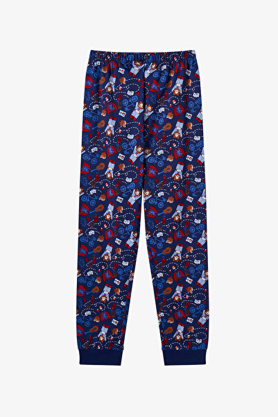 Penti Erkek Çocuk Lacivert Style Repeat Pamuklu Uzun Kollu Pijama Takımı