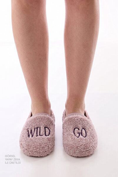 Penti Lila Wild Slogan Gemusterte Chiffon-Kleider