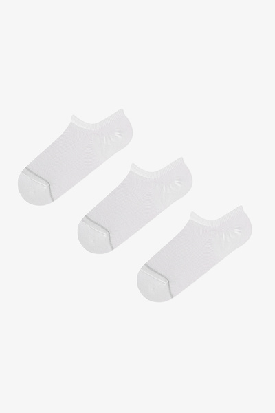 Penti White Basic Mesh Cotton Glitter 3 Pairs Sneaker Socks