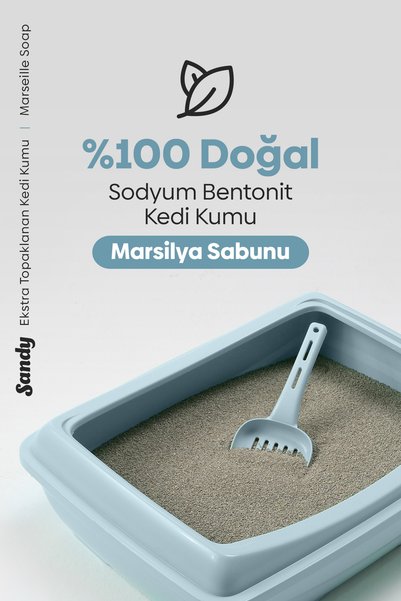 Sandy Marsilya Sabunu Kokulu Topaklanan Kedi Kumu 10kg