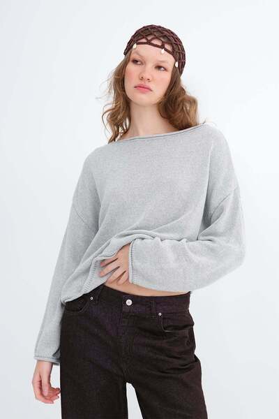 Addax Boat Neck Knitwear Sweater K10237-A5