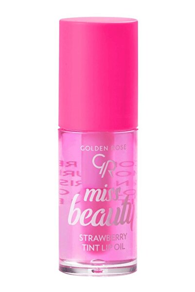 Golden Rose Miss Beauty Tint Lip Oil 01 Strawberry Çilek Ve Jojoba Yağlı Renk...