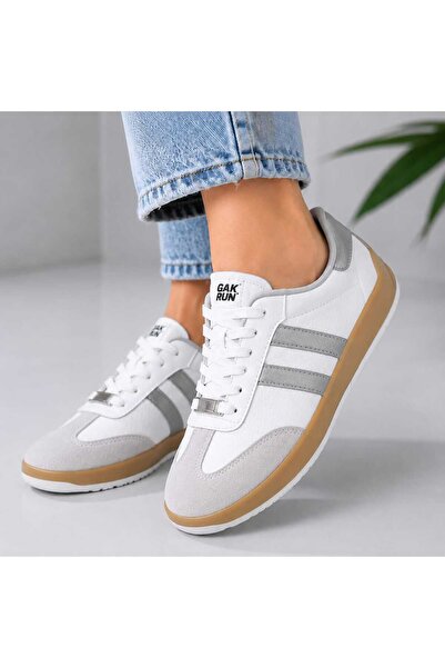 GAK RUN Retro Unisex Sneaker White Gray – Comfortable Casual Sports Shoes |  ...