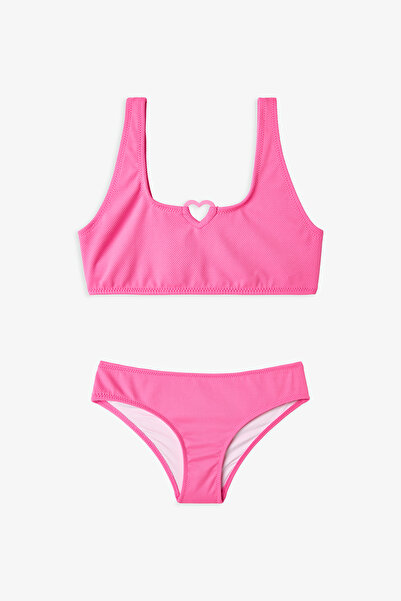 Penti Girl's Pink Daisy Halter Bikini Set