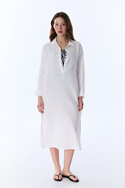 Penti White Bia Long Sleeve Kaftan